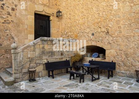 Innenraum del Castillo de Pedraza Stockfoto