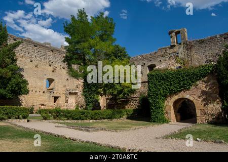 Innenraum del Castillo de Pedraza Stockfoto