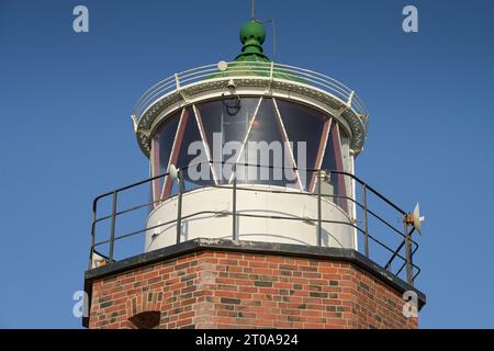 Leuchtturm Quermarkenfeuer Rotes Kliff, Kampen, Sylt, Schleswig-Holstein, Deutschland Stockfoto