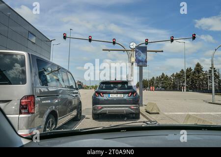 Bahnhof, Verladung, Autos, Autozug, Sylt-Shuttle, Niebüll, Schleswig-Holstein, Deutschland Stockfoto