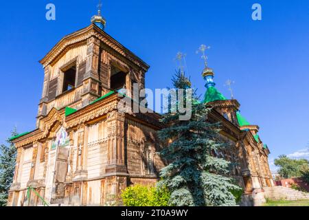 Kirgisistan - Karakol - russischen orthodoxen Heiligen Dreifaltigkeits-Kathedrale Stockfoto