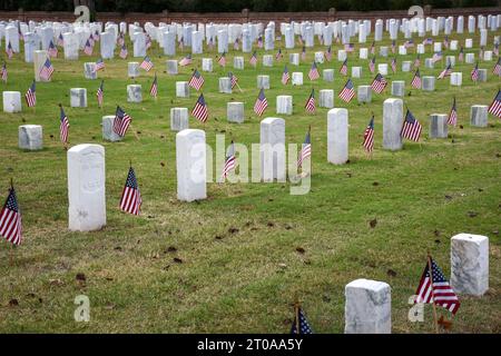 Der New Bern National Cemetery befindet sich in New Bern, North Carolina. Stockfoto