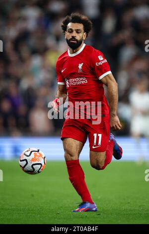 LONDON, UK - 30. September 2023: Mohamed Salah aus Liverpool im Spiel der Premier League zwischen Tottenham Hotspur und Liverpool FC in Totten Stockfoto