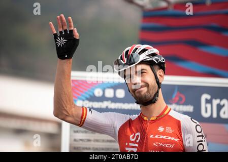 5. Oktober 2023, Borgofranco d'Ivrea, Turin, Italien: 107. Auflage des Gran Piemonte Radrennens – Jesus Herrada (Kreditbild: © Matteo SECCI/ZUMA Press Wire) NUR REDAKTIONELLE VERWENDUNG! Nicht für kommerzielle ZWECKE! Stockfoto