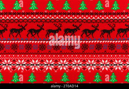 Geometrische Ornamente des Weihnachtspullovers (Hässliche Pullover) Stockfoto