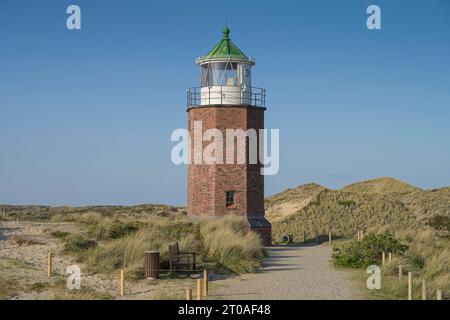 Leuchtturm Quermarkenfeuer Rotes Kliff, Kampen, Sylt, Schleswig-Holstein, Deutschland *** Leuchtturmkreuz Rotes Kliff, Kampen, Sylt, Schleswig Holstein, Deutschland Credit: Imago/Alamy Live News Stockfoto