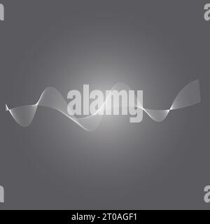 Design-Vorlage für Schallwellen-Linienvektor-Illustration Stockfoto