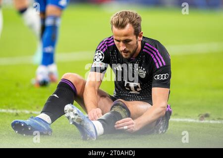 Kopenhagen, Dänemark. Oktober 2023. Harry Kane (9) von Bayern München, der während des UEFA Champions League-Spiels zwischen dem FC Kopenhagen und dem Bayern München in Parken in Kopenhagen zu sehen war. (Foto: Gonzales Photo - Frederikke Jensen). Stockfoto