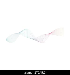 Design-Vorlage für Schallwellen-Linienvektor-Illustration Stockfoto