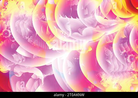 Modernes gelbes Farbverlauf, farbenfroher abstrakter Kunststil, das Hintergrunddesign übermäßig überlappt Stock Vektor