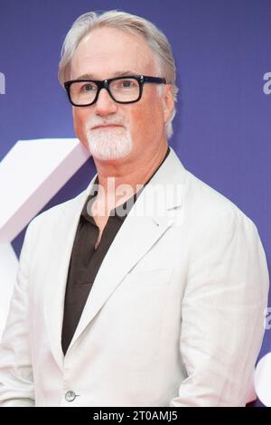 London, Großbritannien. Oktober 2023. Im Bild: Regisseur David Fincher nimmt an der Headline Gala für „The Killer“ beim 66. BFI London Film Festival in der Royal Festival Hall in Southbank Teil. Quelle: Justin Ng/Alamy Live News Stockfoto