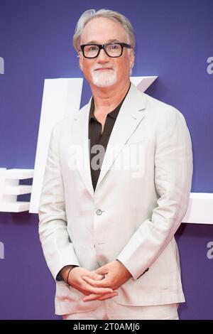 London, Großbritannien. Oktober 2023. Im Bild: Regisseur David Fincher nimmt an der Headline Gala für „The Killer“ beim 66. BFI London Film Festival in der Royal Festival Hall in Southbank Teil. Quelle: Justin Ng/Alamy Live News Stockfoto