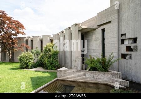 Tomba Brion, entworfen vom venezianischen Architekten Carlo Scarpa, befindet sich in San Vito d'Altivole in der Nähe von Tre Stockfoto