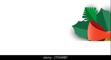 Frohe Weihnachten Grußkarte Vorlage, Vektor Papier geschnitten Illustration Stock Vektor