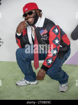 Atlanta, Usa. Oktober 2023. HitKidd kommt am 3. Oktober 2023 bei den BET Hip Hop Awards im Cobb Energy Performing Arts Center in Atlanta, GA. (Foto: Mike Ware/SIPA USA) Credit: SIPA USA/Alamy Live News Stockfoto