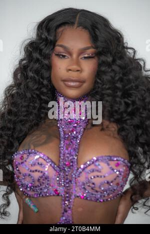 Atlanta, Usa. Oktober 2023. Sukihana kommt am 3. Oktober 2023 bei den BET Hip Hop Awards im Cobb Energy Performing Arts Center in Atlanta, GA. (Foto: Mike Ware/SIPA USA) Credit: SIPA USA/Alamy Live News Stockfoto