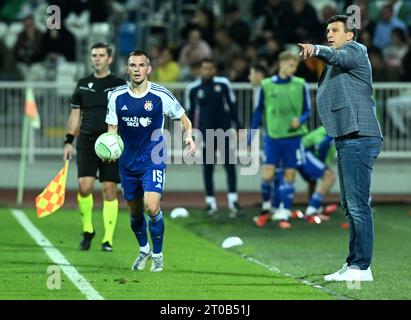 Pristina, Kosovo. Oktober 2023. PRISTINA, KOSOVO - 5. OKTOBER: Bogdan Mykhaylichenko von Dinamo Zagreb während des Gruppenspiels der UEFA Europa Conference League Gruppe C zwischen Ballkani und GNK Dinamo Zagreb im Stadiumi Fadil Vokrri am 5. Oktober 2023 in Pristina, Kosovo. Foto: Marko Lukunic/PIXSELL Credit: Pixsell/Alamy Live News Stockfoto