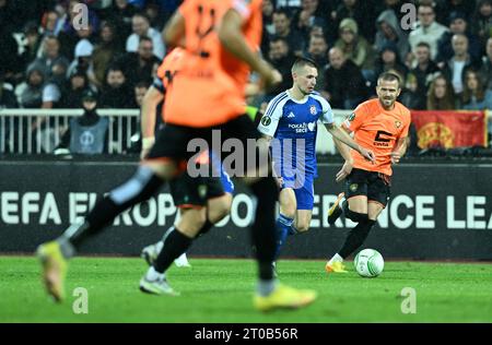 Pristina, Kosovo. Oktober 2023. PRISTINA, KOSOVO - 5. OKTOBER: Bogdan Mykhaylichenko von Dinamo Zagreb während des Gruppenspiels der UEFA Europa Conference League Gruppe C zwischen Ballkani und GNK Dinamo Zagreb im Stadiumi Fadil Vokrri am 5. Oktober 2023 in Pristina, Kosovo. Foto: Marko Lukunic/PIXSELL Credit: Pixsell/Alamy Live News Stockfoto