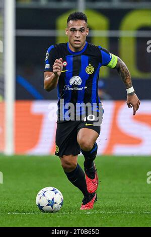 Mailand, Italien. Oktober 2023. San Siro Stadion, 03.10.23 Lautaro Martinez (10 FC Internazionale) während des Champions League Gruppenspiels zwischen FC Internazionale und Benfica im San Siro Stadion in Mailand, Italien Fußball (Cristiano Mazzi/SPP) Credit: SPP Sport Press Photo. /Alamy Live News Stockfoto