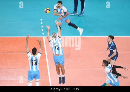 Luciano De Cecco, Martin Ramos, Facundo Conte, Bruno Lima, Santiago Danani (Argentinien). Volleyball-Weltmeisterschaft 2022. Stockfoto