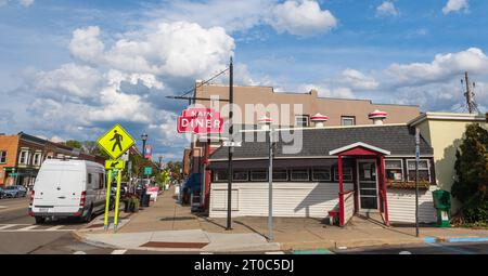 Das Westfield Main Street Diner an der East Main Street in Westfield, New York, USA Stockfoto