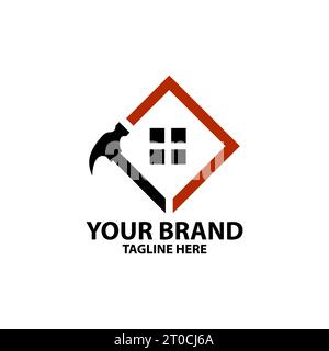 Dekoration Zuhause geometrische abstrakte Logo Design Vektor Stock Vektor