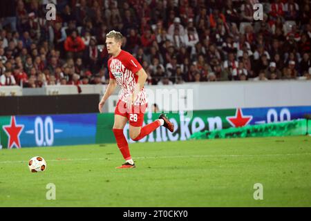 Freiburg, Deutschland. Oktober 2023. Freiburg, Deutschland 05. Oktober 2023: Europa League - 2023/2024 - SC Freiburg vs. West Ham United im Bild: Matthias Ginter (SC Freiburg) Credit: dpa/Alamy Live News Stockfoto