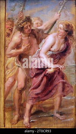 Bacchus und Ariadne (1636) von Peter Paul Rubens (1577–1640) belgischer Meistermaler. Stockfoto