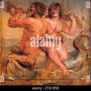 Nereid und Triton (1636) Peter Paul Rubens (1577–1640) belgischer Meistermaler. Stockfoto