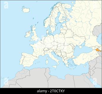 Lageplan der REPUBLIK ARMENIEN, EUROPA Stock Vektor