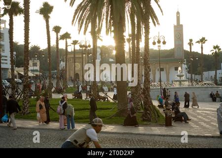 Grand Socco, der Hauptplatz von Tanger in der Altstadt. Tanger. Marokko Stockfoto