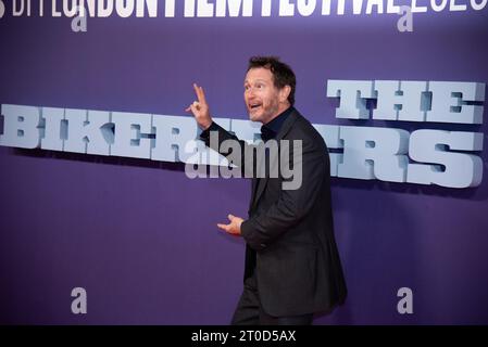 London, Großbritannien. Oktober 2023. Nick Moran nimmt an der Headline Gala der Bikeriders während des 67. BFI London Film Festival in der Royal Festival Hall Teil. (Foto: Loredana Sangiuliano/SOPA Images/SIPA USA) Credit: SIPA USA/Alamy Live News Stockfoto