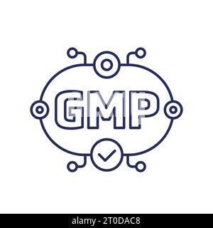 GMP-Liniensymbol, Good Manufacturing Practice Stock Vektor