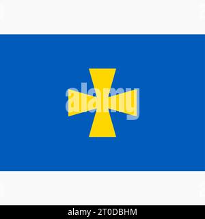 Vektorbild-Flagge der Region Poltawa in der Ukraine Stock Vektor