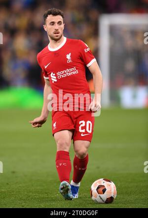 Liverpool, Großbritannien. Oktober 2023. Diogo Jota aus Liverpool während des Spiels der UEFA Europa League in Anfield, Liverpool. Der Bildnachweis sollte lauten: Gary Oakley/Sportimage Credit: Sportimage Ltd/Alamy Live News Stockfoto