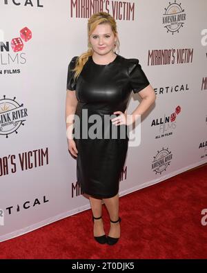 Westwood, Kalifornien, USA. Oktober 2023. Abigail Breslin. Los Angeles Premiere von Mirandas Opfer im Regency Bruin Theatre. Foto Copyright: XBillyxBennight/AdMediax/MediaPunchx Credit: Imago/Alamy Live News Stockfoto