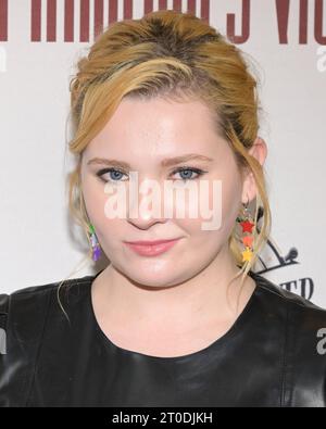 Westwood, Kalifornien, USA. Oktober 2023. Abigail Breslin. Los Angeles Premiere von Mirandas Opfer im Regency Bruin Theatre. Foto Copyright: XBillyxBennight/AdMediax/MediaPunchx Credit: Imago/Alamy Live News Stockfoto