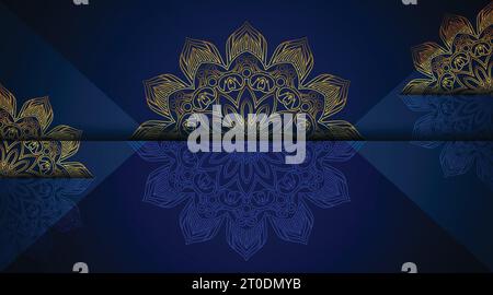 Abstrakte Hand gezeichnete kreative grüne Farbe Luxus goldene bunte Mandala Hintergrund Design Vektor Stock Vektor