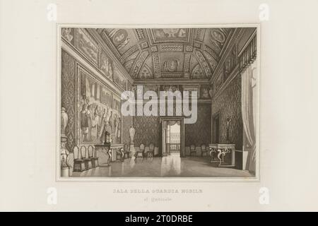 P. Cacchiatelli - G. Gleter, Wissenschaft und Kunst unter dem Pontifikat von Pius IX., veröffentlicht 1860 in Rom von der Tipografia delle Belle Arti, Via Poli, 91. Im Inneren befinden sich Radierungen, die die öffentlichen Werke darstellen, die während des Pontifikats von Pius IX. Entstanden sind Stockfoto