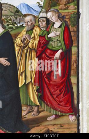 Fano (Italien, Marken. Provinz Pesaro-Urbino). Kirche Santa Maria Nuova, Giovanni Santi, Besuch, um 1488 Stockfoto