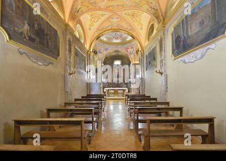 Fabriano (Italien, Marken - Provinz Ancona), Kloster San Silvestro in Montefano. Kirche Stockfoto