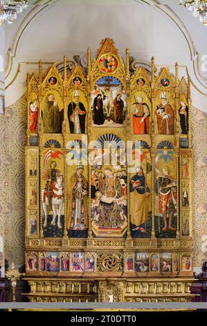 Belforte del Chienti (Italien, Marken - Provinz Macerata), Kirche Sant'Eustachio. Giovanni Boccati, Polyptychon, 15. Jahrhundert. Stockfoto