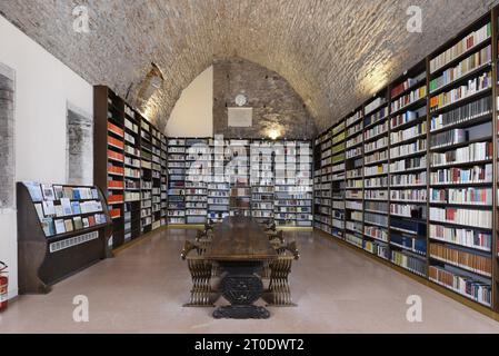 Eremitage von Fonte avellana (Italien, Marken - Provinz Pesaro-Urbino, Gemeinde Serra Sant'Abbondio), Kloster, Bibliothek Stockfoto