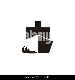 Einfacher geometrischer Fracht-Schatten geometrischer Icon-Vektor Stock Vektor