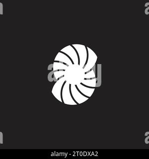 S wirbeln Sie den einfachen geometrischen Lüfterpropeller-Logo-Vektor Stock Vektor