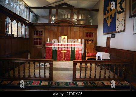 PFFA Chapel in St. Luke's Church Memorial Chapel to the Punjab Frontier Force, die von 1847 bis 1947 in Indien stationiert war und an das gesamte Regiment gedenken sollte Stockfoto