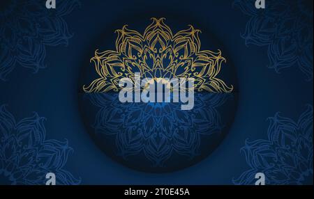 Goldene Farben Mandala Hintergrund Design Premium Vektor Stock Vektor