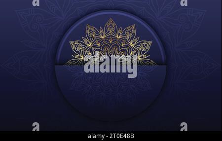 Goldene Farbe Mandala Hintergrund Design Vektor Vorlage Stock Vektor