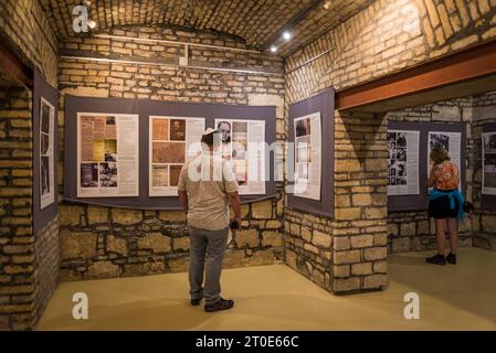 Holocaust-Ausstellung, Nagy-Synagoge in der Dohány-Straße, zweitgrößte Synagoge der Welt, Budapest, Ungarn Stockfoto