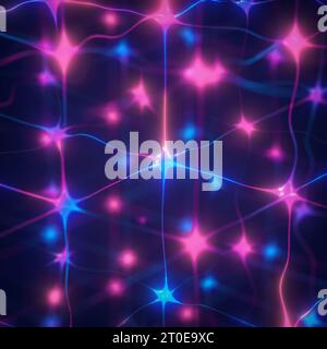 Künstliche Intelligenz neuronale Netze werden vom menschlichen Gehirn inspiriert. Sie verwenden eine Art von maschinellem Lernen, das Deep Learning genannt wird Stockfoto